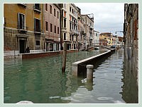Acqua Alta record du 1er Décembre 2008 à Venise. Fondamenta Toffetti dans le Dorsoduro.