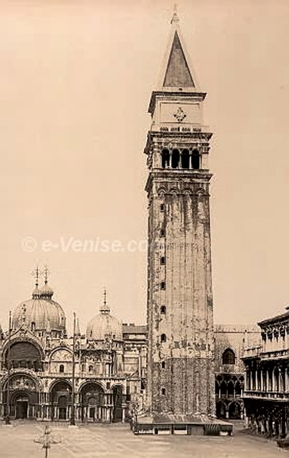 Le Campanile de Saint Marc en 1870