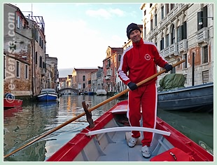 Luca et Daniela en Sandolo sur la lagune de Venise
