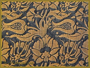 Détail d'un tissu Mariano Fortuny