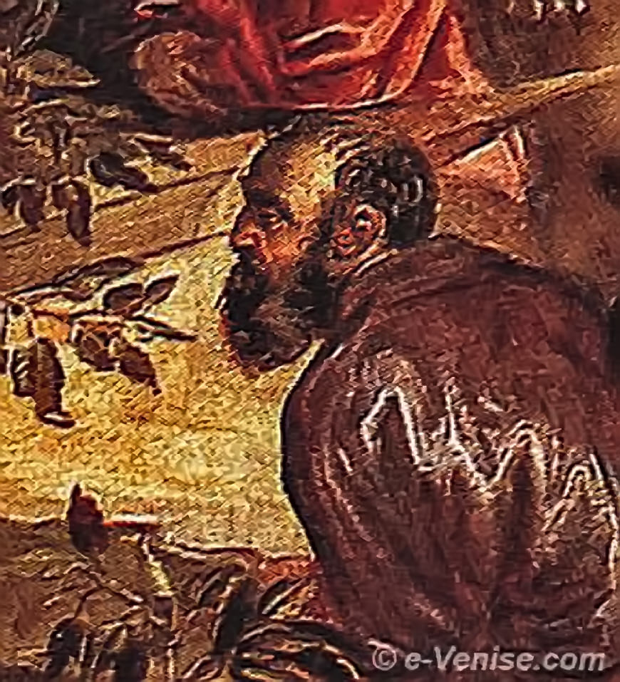 Le Tintoret, par lui-même dans la Crucifixion