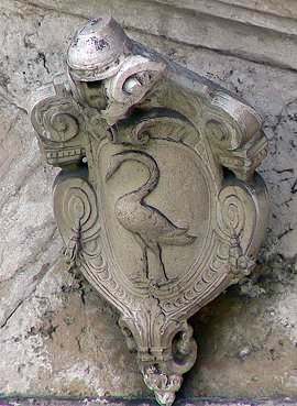 Les armes du Doge Pascal Cigogne qui fit construire le pont