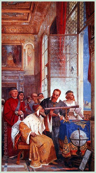 Galilée présente sa lunette astronomique au doge Leonardo Donato en 1609