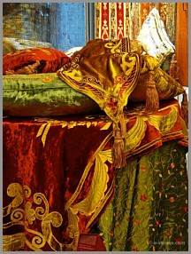 Tissus de Velours et de Soie au magasin Colorcasa à Venise