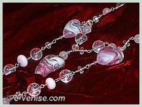 Collier de perles en verre de Murano créé par Muriel Balensi