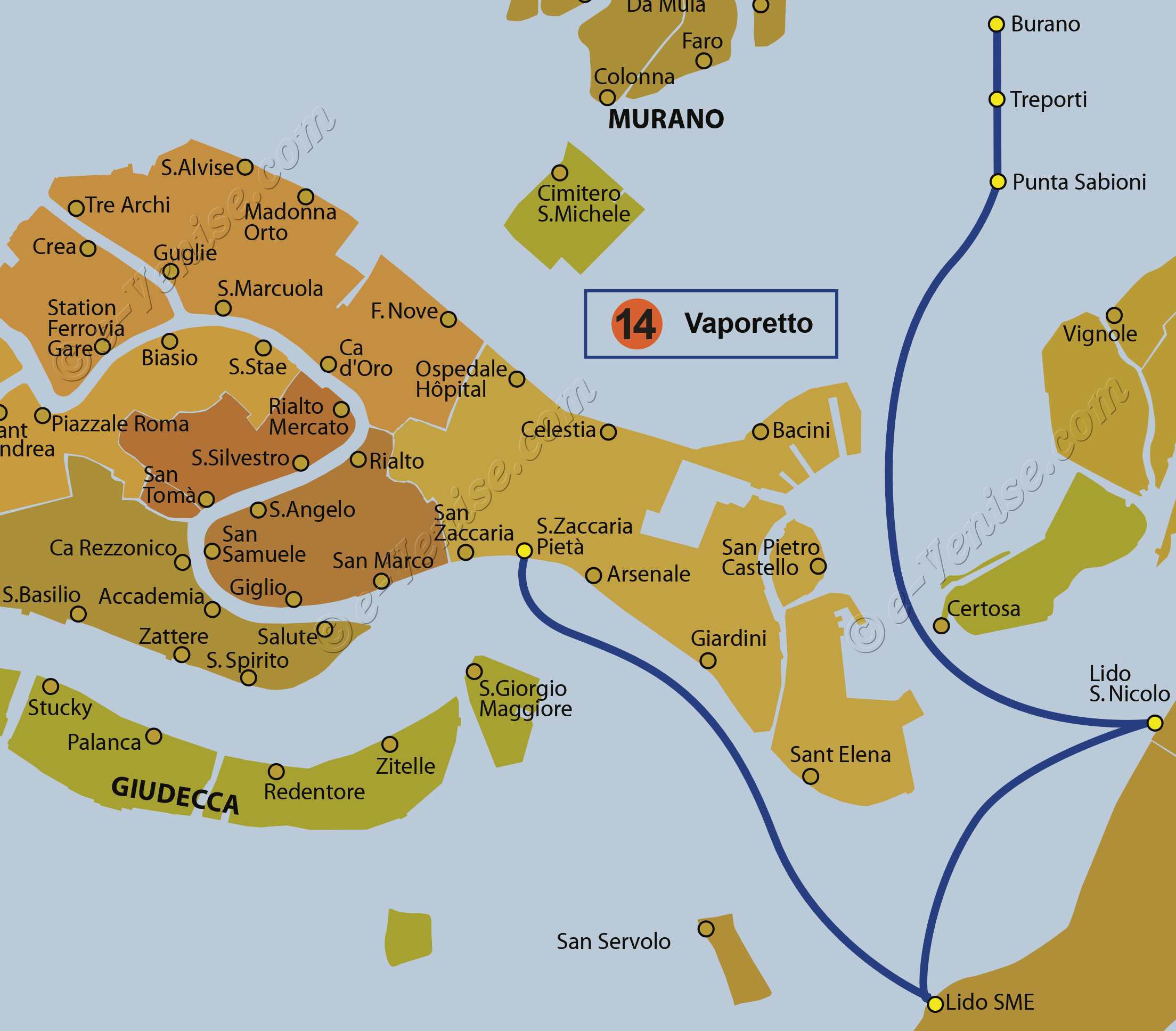 Lignes Vaporetto Venise Actv Alilaguna E Venise Com